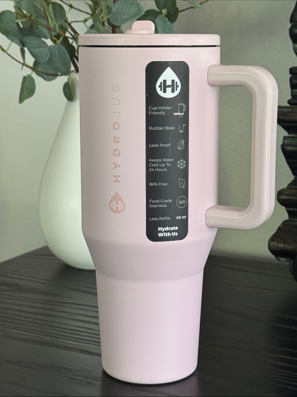 NEW HydroJug Traveler Pink Sand 40oz Insulated with Handle - Picture 8 of 9